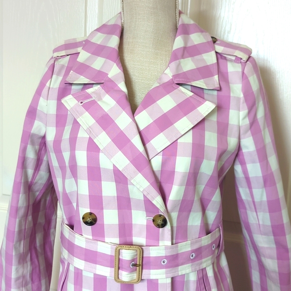 J.Crew Icon Oversize Gingham Trench Coat - Picture 6 of 10